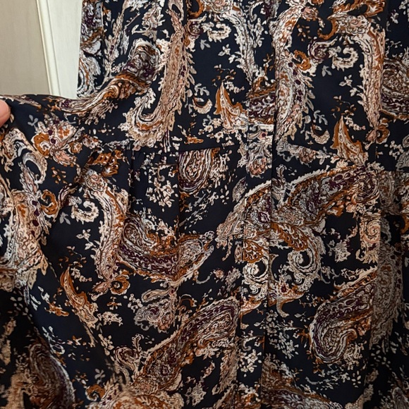 🌟🍄🧡☕️💙MELLODAY Multicolor Paisley Top - Picture 6 of 12